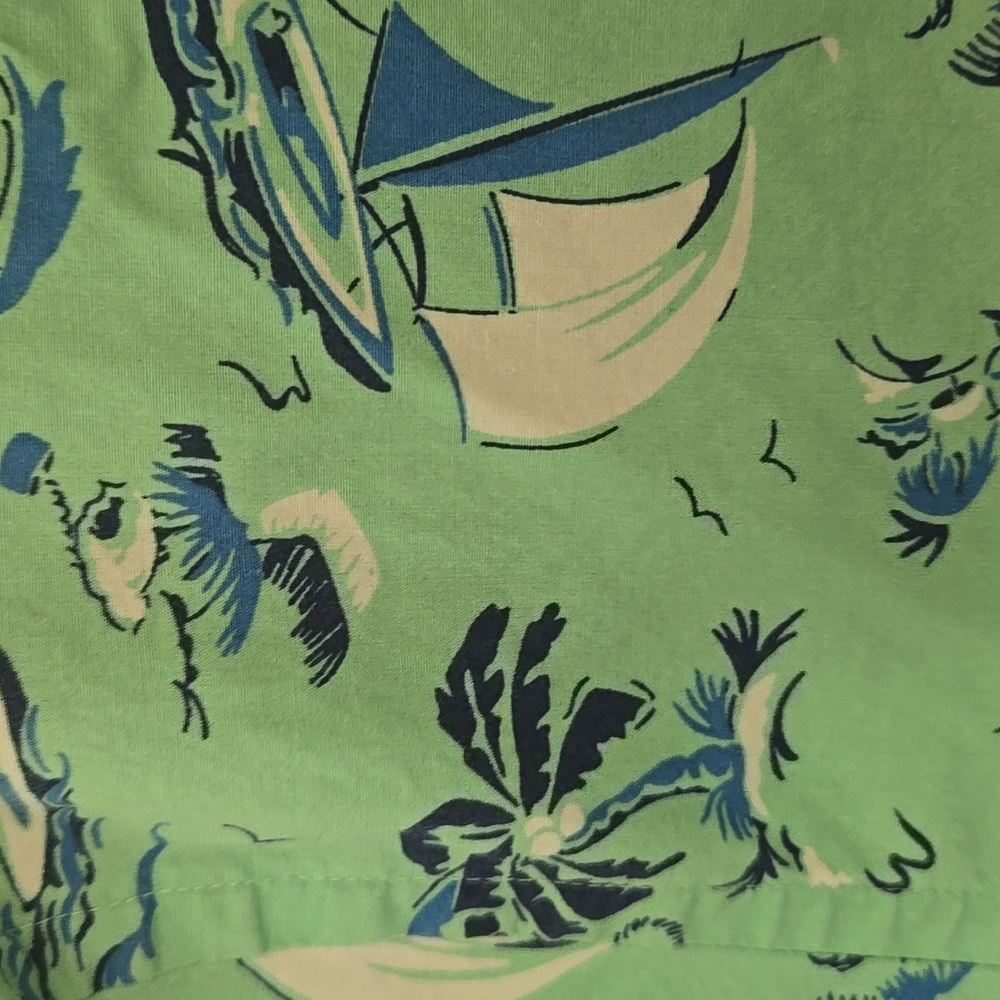 Crown & Ivy Green Tropical Button Down Shirt - Picture 8 of 10
